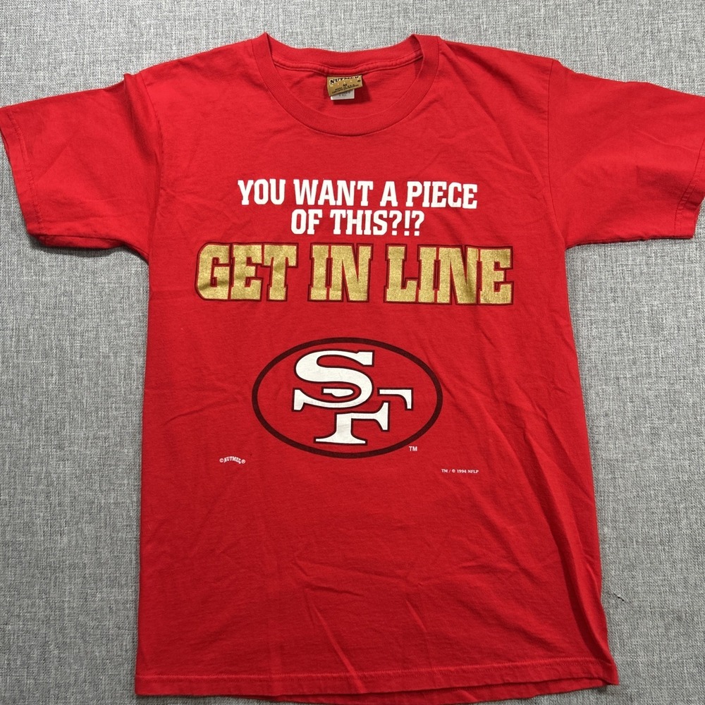 VTG 90s San Francisco 49ERS Shirt You Want A Piece Of This Sz M 1994 Nutmeg